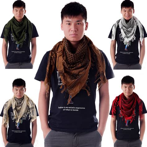 how to wear keffiyeh scarf around neck